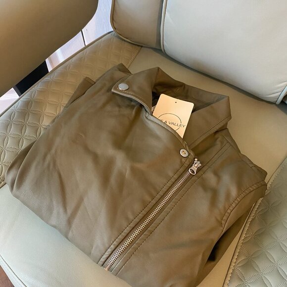 Vine & Valley Red Moto Jacket Women's Biker Punk Street Style Fall Layer NWT - Picture 10 of 10